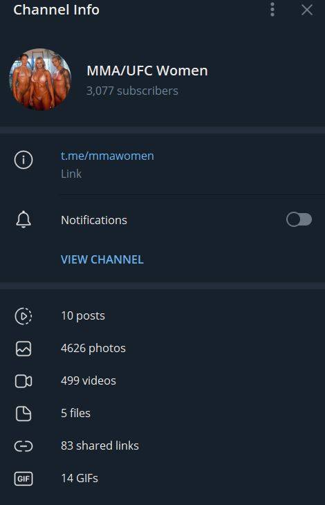 Telegram Channel With UFC MMA Onlyfans Leaks